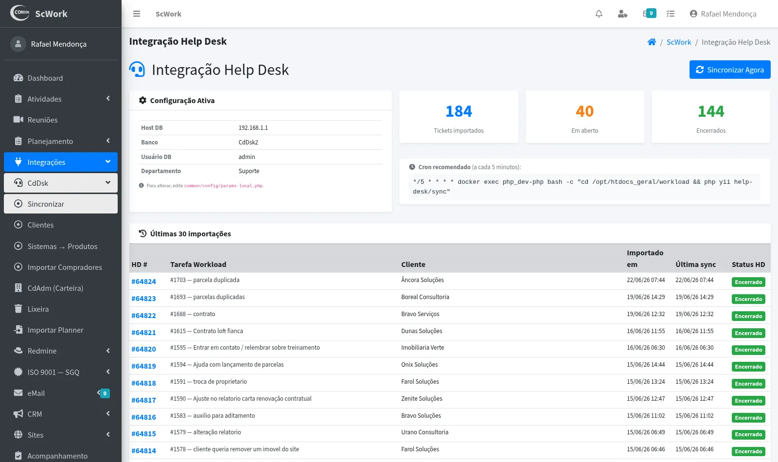 Help desk do ScWork