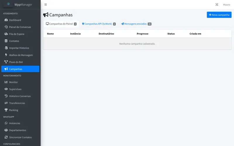 Campanhas em massa